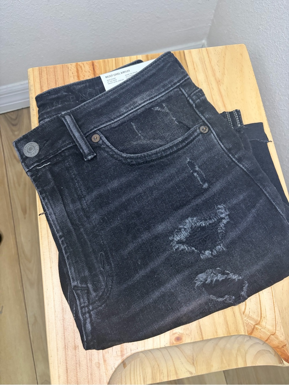 Next Level Apparel Black Jean Short - At The Knee